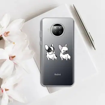 Francúzsky buldog pet Telefón Prípade Transparentné pre Xiao Redmi poznámka 10 t 8 9 pro lite 11 Huawei P česť 8 10i 20 30 40 smart 2019