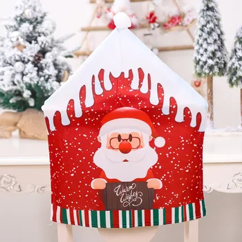 1PC Vianočné Poťahy 47x60cm flannelc vysokokvalitné netoxické cartoon Santa Claus domov Hotel Vianočné Stoličky kryt dekor