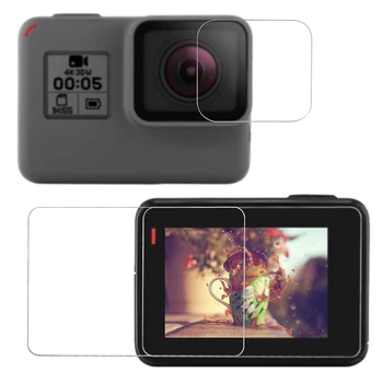 Tvrdené Sklo Pre GoPro Hero5 Hrdina 5 4 Relácie Black Akcia Video Objektív Fotoaparátu LCD Displej Screen Protector Príslušenstvo Film