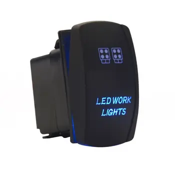 EE podporu 20A 12V Auto Auto Offroad Prepnúť Kolískový Spínač Auto Modrá LED Pracovné Svetlo Lampy 5P Predaj