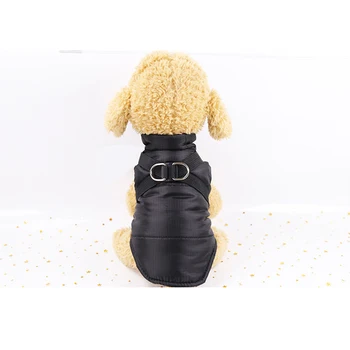 Nepremokavé, Zimné Oblečenie Pre Psy, Pet Bunda Pre Malý Pes Čierny Pet Oblečenie Šteňa Oblečenie S D-Krúžok Pre Psa Chôdzi
