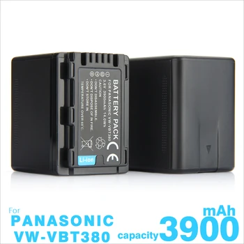VW-VBT380 VW-VBT190 Batéria + USB Nabíjačka pre Panasonic HC-V727 HC-V750 HC-V757 HC-V770 HC-V250 HC-V260 HC-V130 HC-VX870 HC-W570