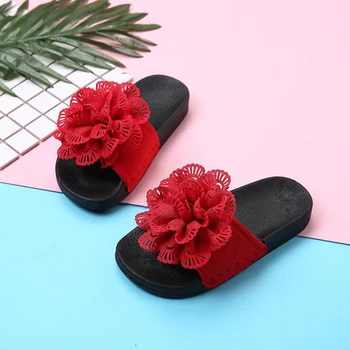 Deti sandále, šľapky dievčatá lete príležitostná obuv módne princezná kvet dievčatá sandály kúpeľňa papuče deti plážové sandále