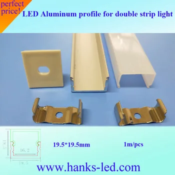10set 3.3 ft 1 m/nastaviť Tvar U LED Pás Hliníkový Kanál LED Panel Svetlo