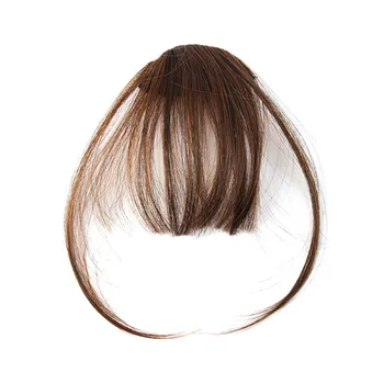 HOOH Módne Ženy Predné Čistý Vzduch Fringe Rany Klip tresku ďalšie predlžovanie Vlasov rovno Syntetické Reálne Prírodné hairpiece