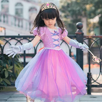 Deti, Dievčatá Princezná Sophia Šaty Plné plesové Šaty, Párty Šaty Deti, Oblečenie pre Deti Cosplay Snow White pekný Kostým