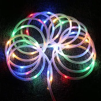 5/10M LED Lano Pás Svetla Vianočný Dekor Diaľkové Ovládanie Trubice Lano Garland Víla Osvetlenie Struny pre Vonkajšie Vnútorné Záhrady