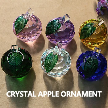 Úžasná Láska Darčeky Duté Sklenené Apple napĺňať s Farba Crystal Drahokamu Figúrky Domáce Dekorácie Príslušenstvo štedrý deň