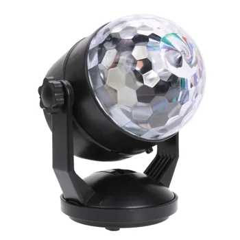 Mini 6W LED Nástenné Svietidlo s Prísavkou Crystal Ball Lampa Zvuk, Ovládanie LED Mobile Nabíjanie Mini Laser je Aktivovaný Malé Magic Ball