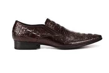 QYFCIOUFU 2019 Nové Mužov formálne topánky Originálne Kožené talianske luxusné Mužské Šaty, Svadobné Topánky Kancelárie Strany Oxford krokodílie topánky