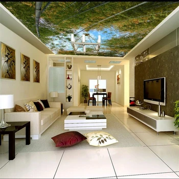Wellyu Vlastnú tapetu 3d Abstraktných de parede obrazové výjavy sky bambusu zeno obývacej miestnosti, dekoratívne maľby, tapety 3d обои