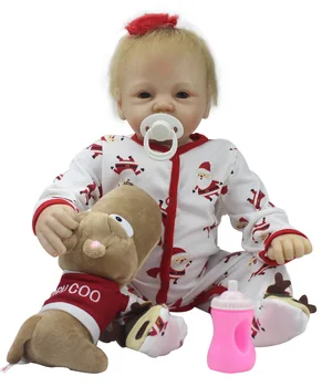 Reborn silikónové deti bábiky 55 cm Bonecas 22 inch realisticky Bebe rozkošný falošné dieťa menina hrať dom hračky, Vianočné darčeky