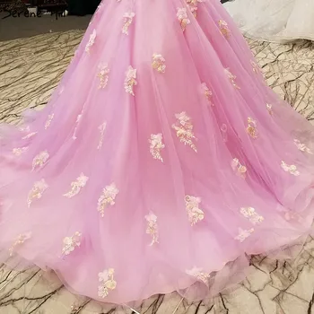 Nové Ručné Kvety Perly Sexy Svadobné Šaty 2020 Mimo Ramenný Módne High-end Fashion Nevesta Šaty Real Foto