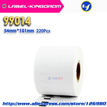 3 Rožky Dymo Kompatibilné 99014 White Label 54 mm*101 mm 220Pcs/Roll Kompatibilný pre LabelWriter 450Turbo Tlačiareň