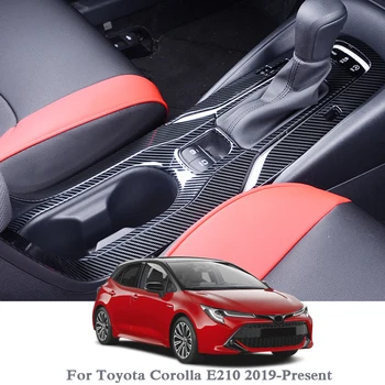 Auto Styling ABS Chrome Pre Toyota Corolla E210 2019 2020 Gear Box Panel Kryt Sequin Vnútorné Dekorácie Auto Samolepky Príslušenstvo