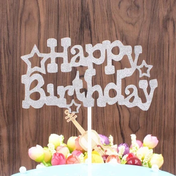 Nový Happy Birthday Cake Znejúcou Dekorácie Pohár Vlajky Dvojité Stick Narodeninové Party Dekor Kuchyňa Cake Decor Tipy Nástroje