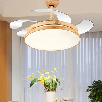 Nordic spálňa decor led svetlá pre izba, stropný ventilátor svetlo lampy reštaurácia, jedáleň stropné ventilátory so svetlami, diaľkové ovládanie