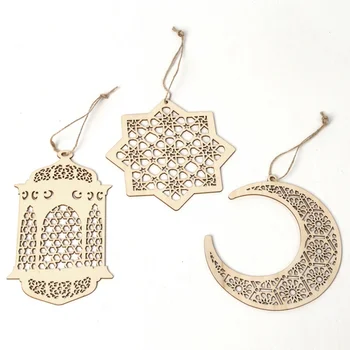 1PCS Eid al-Fitr Domácnosť, Dekorácie HOBBY Ručné Miniatúr Drevených Ornament Pre Cirkev Domáce Remeslá