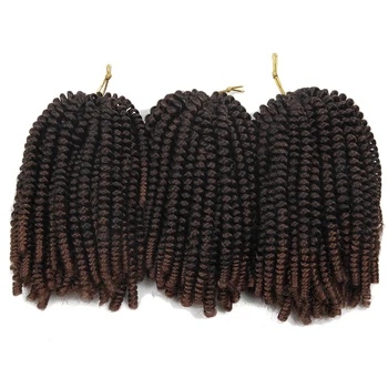 EUNICEHAIR Jar Twist Syntetické Pletenie Vlasy pre Africké Sieťky, Háčkovanie Rozšírenia Krátke 8 cm Načechraný Nubian Zvraty