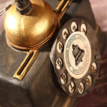 Kreatívne Retro Dekoratívne Telefóny Sochy Antických Ošumelé Staré Telefóny Dekorácie Remesiel Bar Okno Domáce Dekorácie Príslušenstvo
