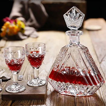 Európska Crystal Červené Víno Nastaviť Domácnosti Whisky Fire Tvorivé víno Decanter Sedem Nastaviť, poháre na Víno a fľaše pre domáce drinkware