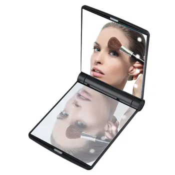 Nízka spotreba Comsumption Prenosné 8 LED make-up Zrkadlo Svetlá Ženy Tváre, Make up, Kozmetické Zrkadlá Ploche Skladacie Vrecko Zrkadlo