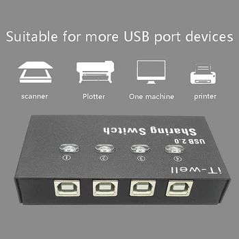 TO-Dobre, 4 Porty Manuálne Prepínanie 4 v 1 Z USB Počítača Zdieľanie Tlačiarne, Zariadenia pre Skener/U Diskov/Card Reader/Tlačiareň/Kopírovanie