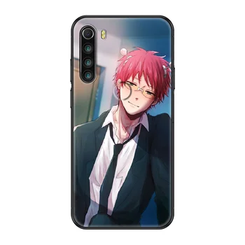 Anime Katastrofálne Život Saiki K Telefónu prípade Pre Xiao Redmi Poznámka 7 7A 8 8T 9 9A 9S 10 K30 Pro Ultra black luxusné späť tpu