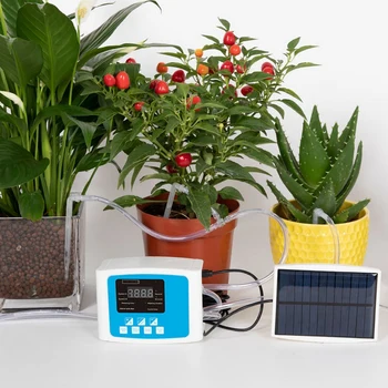 Solárne Inteligentné Zavlažovanie Záhrady Automatické Zavlažovacie Zariadenia Slnečnej Energie Plnenie Dual Čerpadla Zavlažovanie Vody Časovač Systém