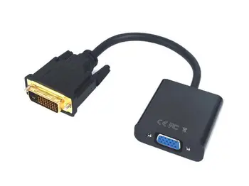 10PCS Hot DVI-D-DVI D VGA 24+1 15 kolíkový Video Mužov a Žien Kábel Converter Pre Projektor Monitor Adapter Pre PC