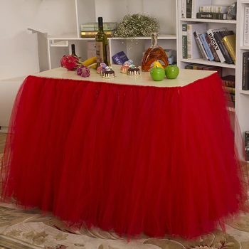 Multi Farby Tabuľka Tutu Sukne Tylu Obrus Pre Svadobné Party Stôl Dekorácie, Domáce Textilné Obrusy Príslušenstvo 2020 Nové
