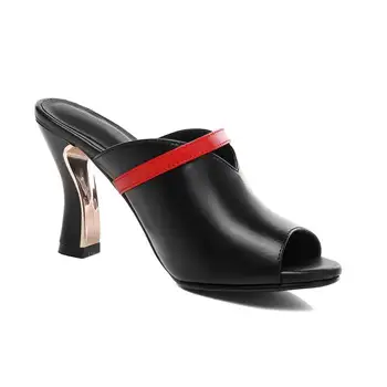 Smirnova 2018 HORÚCE módne típat prst sandále ženy originálne kožené pracky tkaných námestie vysoké podpätky letné topánky strany topánky