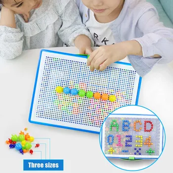 Mozaika Pegboard Deti Vzdelávacie Hračka 296pcs Húb Nechty Skladačka Puzzle Vzdelávacie Hračky DQ-Drop