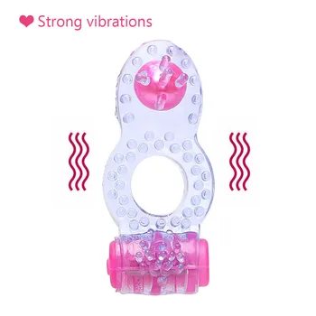OLO Penis Vibrátor Penis Krúžok Muž Vibračný Krúžok Dual Radosť Silikónové Klitoris Stimulátor Dospelých Produkty Sexuálne Hračky pre Mužov