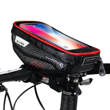 Požičovňa Taška na Riadidlá Mobilný Dotykový Telefón Package Rainproof MTB Bike Cestná Cyklistika Predné Trubice Taška Prípade Pevného Zariadenia X368B