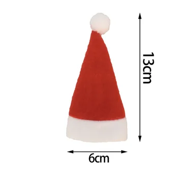 10pcs 2017 Nové Vianočné Hat Stolový Nôž Vidlička Držiteľ Nastaviť Piť Víno Fľaša Mini Satan Klobúk Vianočné Party Dekorácie