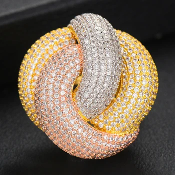LARRAURI Luxusné Šľachtické Veľký Kruh Otvorte Nastaviteľné pre Ženy Afriky Dubaj Indickú Stranu Zobraziť Atraktívny Darček Šperky Prstene