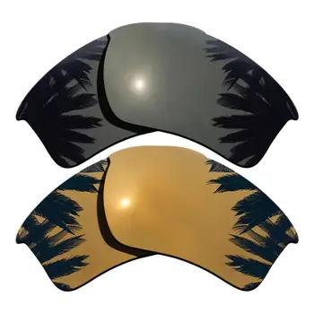 Black & Bronz Zlato Zrkadlové Polarizované Náhradné Šošovky za Polovicu Bunda XL 2.0 Rám UVA & UVB