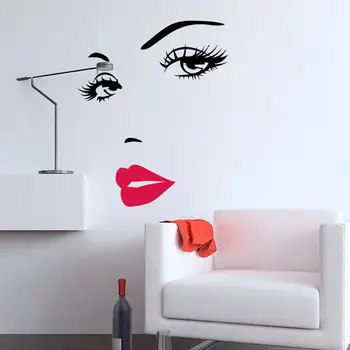 Vysoká kvalita Marilyn Monroe Tvár, Oči, Sexy Pery Umenie Vinyl na Stenu-Nálepky Obtlačky nástenná maľba Domova asd