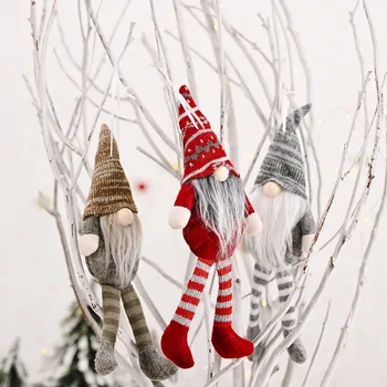 Vianočné švédsky Santa Gnome Plyšové Objať švédsky Elf Bábika Darček k Narodeninám Tabuľka Biela Šedá Vianočné Dekorácie pre Domov