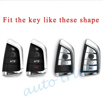 3/4 Tlačidlá Keychain Tlačidlo Prípade Kryt Držiaka Kľúčenka vhodné Na BMW 2 3 5 6 7 Série X2 X3 X4 X5 X6 X7 X5M X6M Príslušenstvo