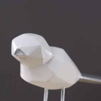 Jednoduchý Chvost Zlato, Striebro Geometrie Origami Sparrow Vták Živice Nábytok Mäkké Dekorácie, Domáce Dekorácie Doplnky, Moderný
