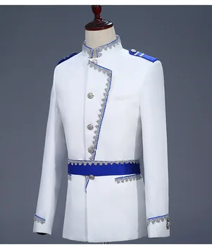 Pánske Oblek Biele Viktoriánskej Stredovekých Historických Kráľovský Dvor Princ Šaty Úradník Jednotné Cosplay Kostým Pre Mužov Plus Veľkosť XXL