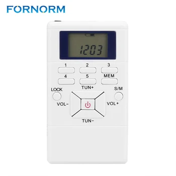 FORNORM Prenosný Mini Digitálny FM Majster krátkych vlnách Rádio Prijímač, Digitálny Frekvencia Modulácie LED Displej s String/Slúchadlá