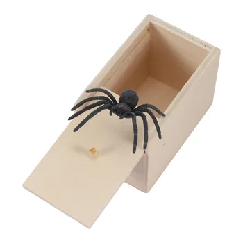 Žart Spider Drevené Vydesiť Box Trick Play Vtip Realisticky Prekvapenie Apríla Fools 