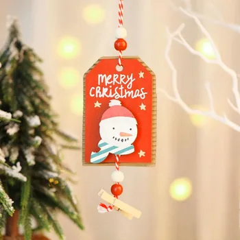 Drevené Vianočné Prívesok Ozdoby Farebná Tlač DIY Plavidlá, Na Domácu Vianočný Strom Ornament Dekorácie Deti Darček