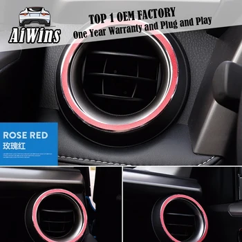 Auto styling obloha kryt detektora výbava ABS vnútornej prednej spodnej klimatizácia Zásuvky Otvor 2 ks Pre Toyota RAV4 2016