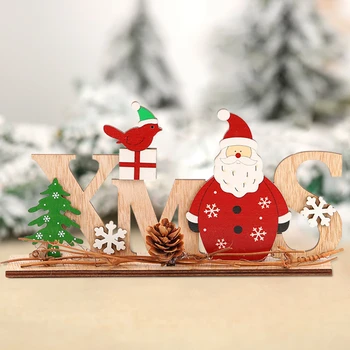 Vianočné Santa Claus/Snehuliak Drevené Ozdoby Veselé Vianočné Dekorácie Pre Domov Natal Dekor Navidad Darček 2020 Šťastný Nový Rok