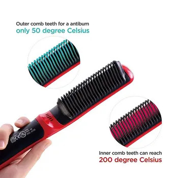Vlasy Prečesať Kefou Multifunkčné Rýchle Fúzy Hair Straightener Curling Curler Zobraziť Spp Mužov Krásy, Kaderníctvo Nástroj