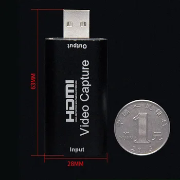 4K Video Capture Karty pomocou Kábla HDMI USB USB2.0, o Nahrávanie Videa pre Streaming PS4 Telefón Hra, DVD Kamery
